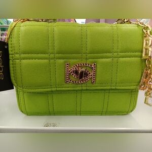 Bebe lime green purse